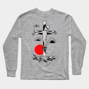 Alien on the cross Long Sleeve T-Shirt